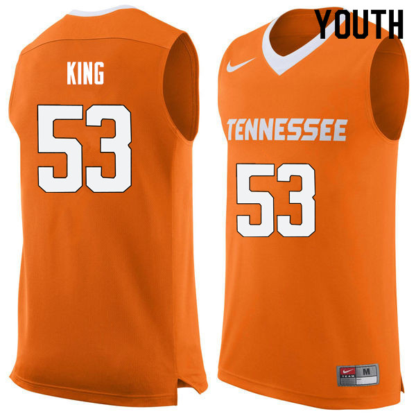 Youth #53 Bernard King Tennessee Volunteers College Basketball Jerseys Sale-Orange